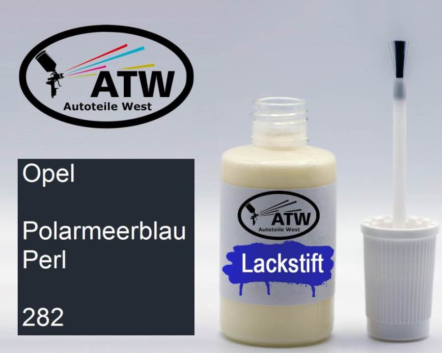 Opel, Polarmeerblau Perl, 282: 20ml Lackstift, von ATW Autoteile West.